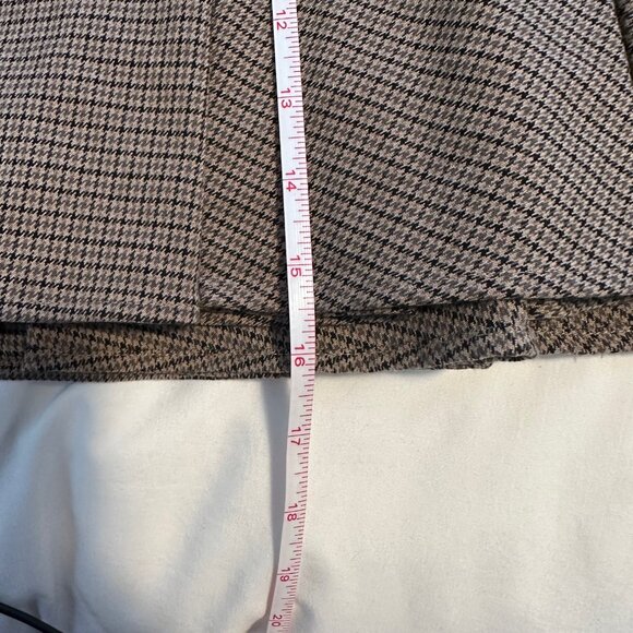 H&M Brown & Beige Houndstooth Pleated Mini Skirt - Medium - Picture 11 of 11